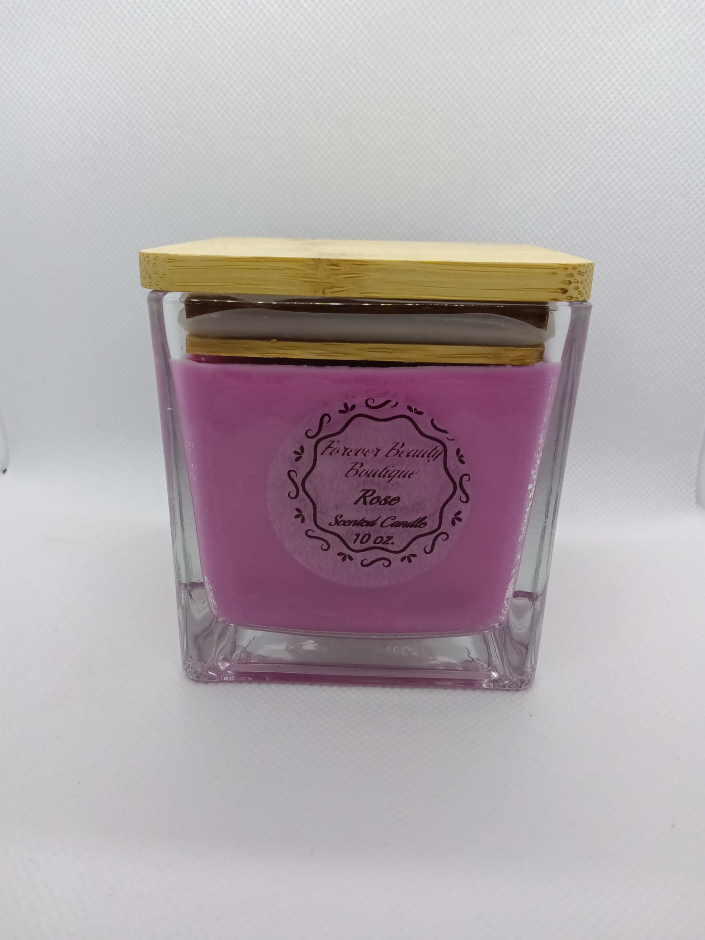 Rose scented candle
