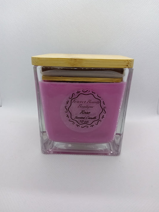 Rose scented candle